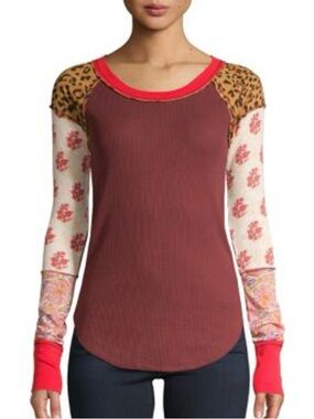 We The Free Patchwork Thermal Top